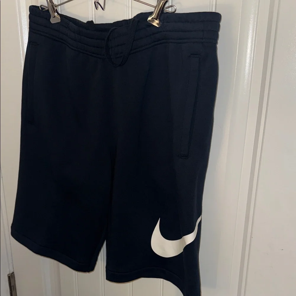 Nike Black Men's Shorts with White Swoosh - Picture 3 of 8